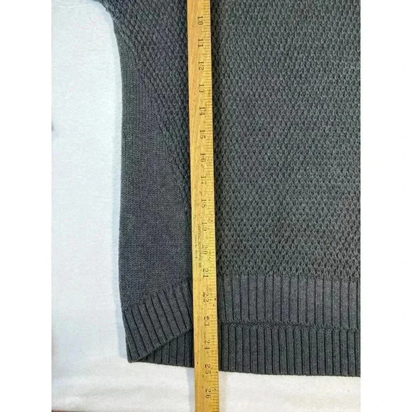 Athleta Breckenridge Women's Chunky Knit Sweater Charcoal Gray Size Medium - Picture 7 of 7
